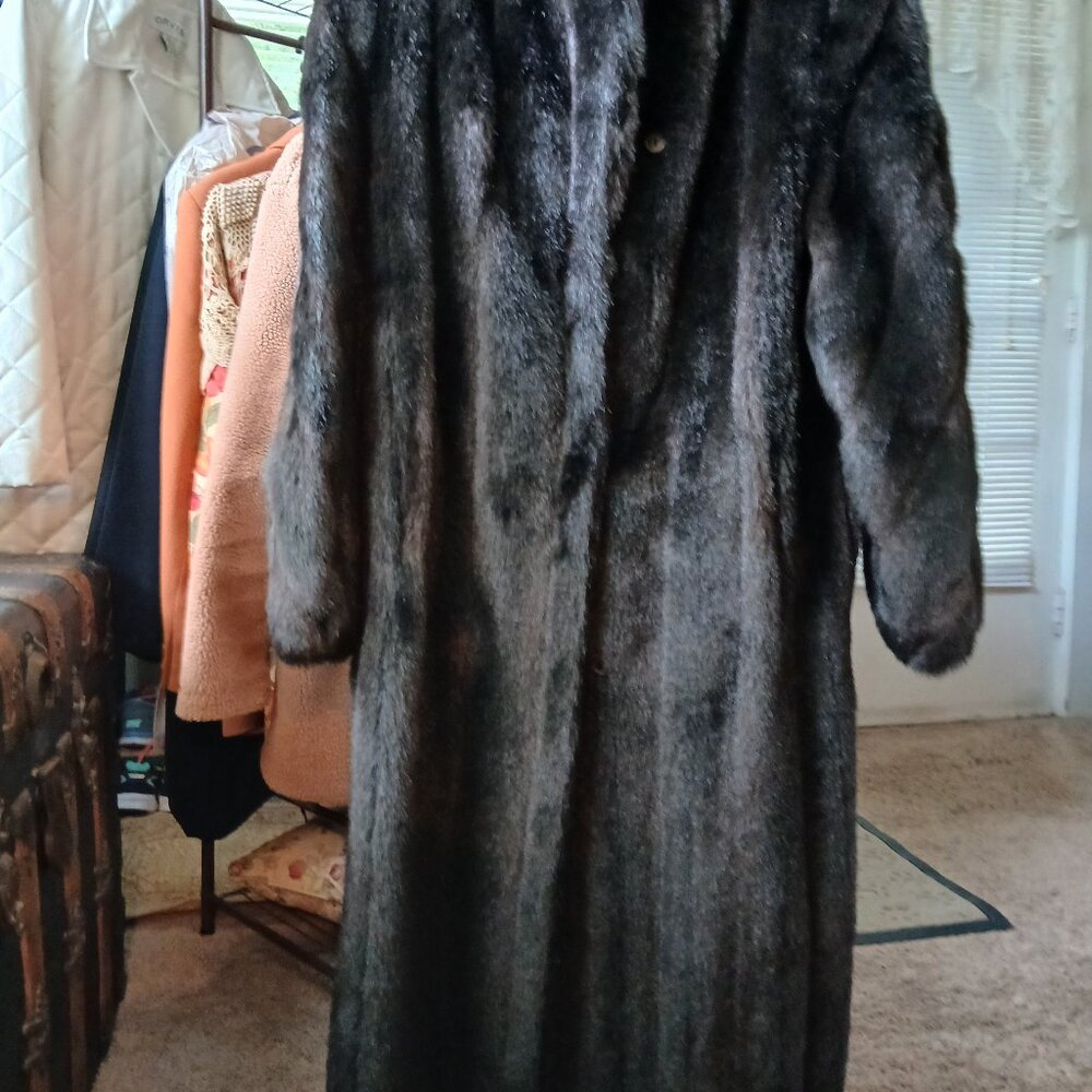 Beautiful Full Length Faux fur coat